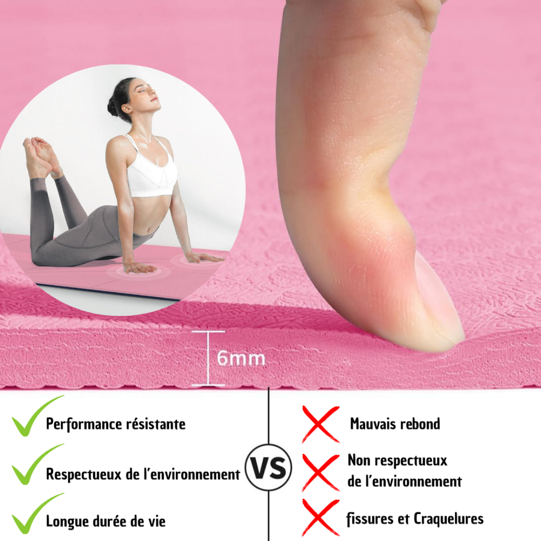 Tapis de Yoga Pliable & Antidérapant