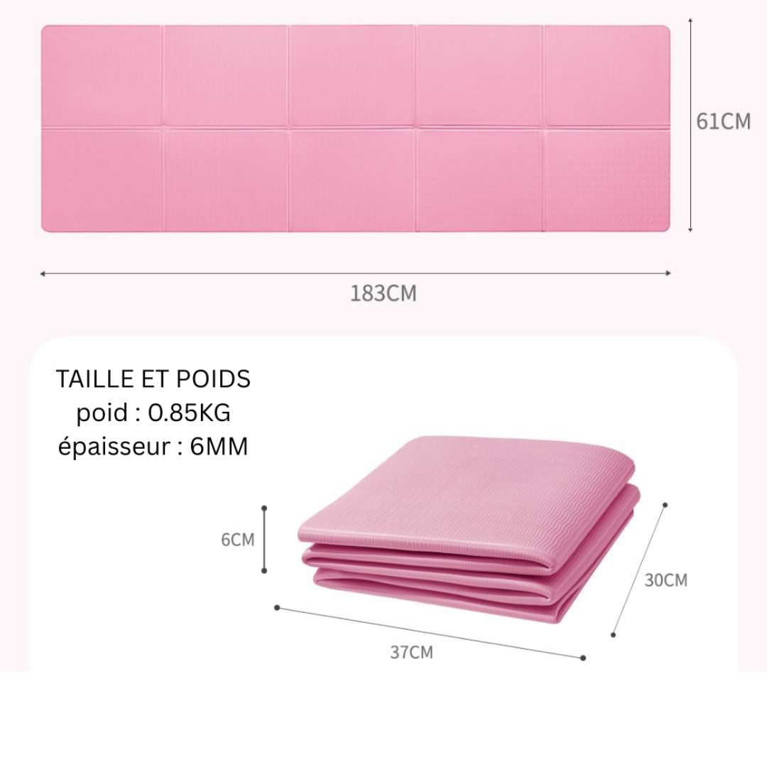 Tapis de Yoga Pliable & Antidérapant