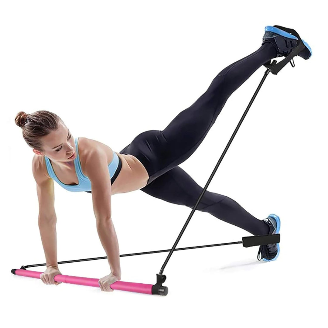 Barre de Pilates réglable + Bandes de résistance