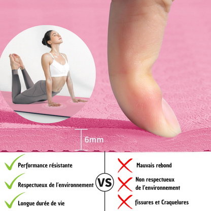Tapis de Yoga Pliable & Antidérapant